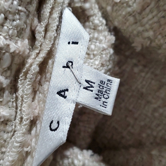 Cabi Blazer Medium Estate Chenille Double Breasted Woven Cream - Picture 6 of 9